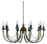 Lampadario Nowodvorski Ares metallo nero/oro Ø74 10xE14