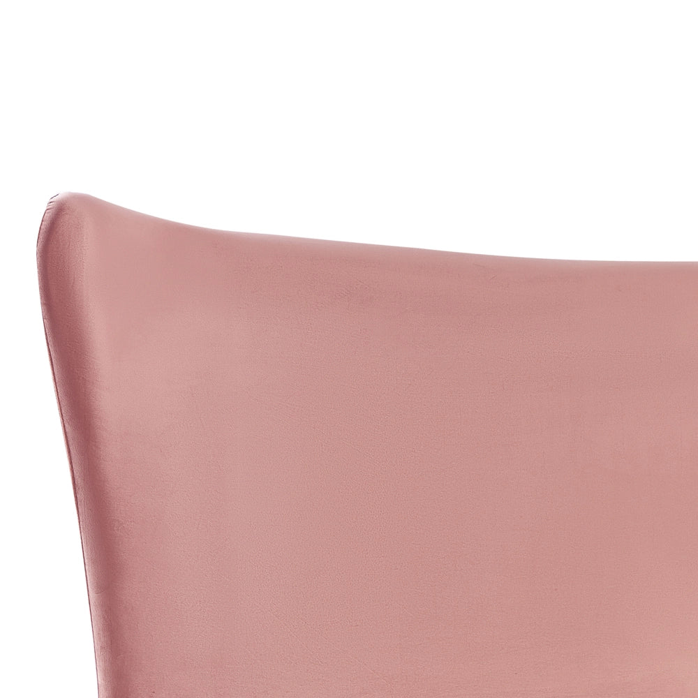 Letto in velluto rosa con struttura 180 x 200 cm gambe imbottite oro testiera stile glamour moderno