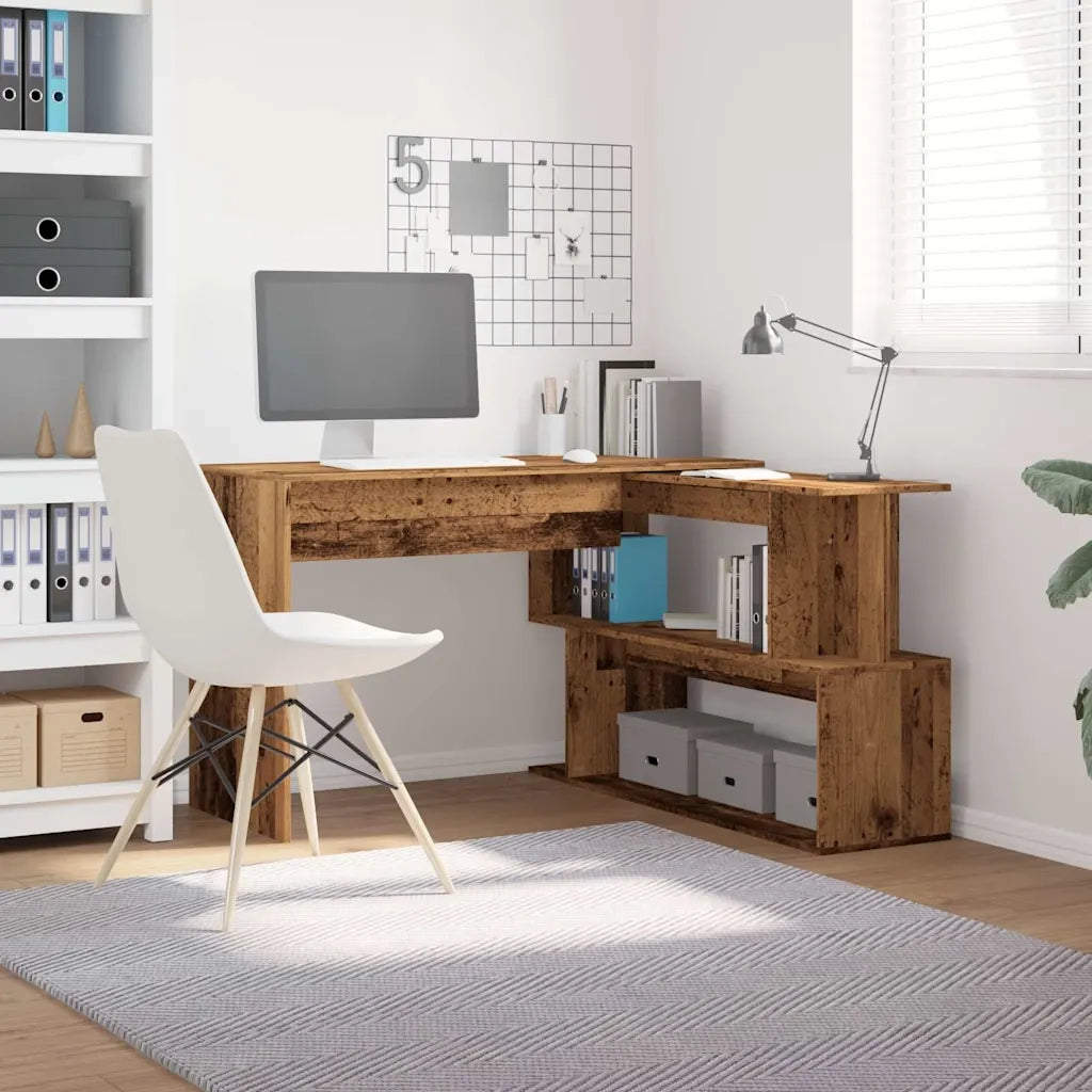 Scrivania ad Angolo Legno Vecchio 200,5x50x76 cm Truciolato