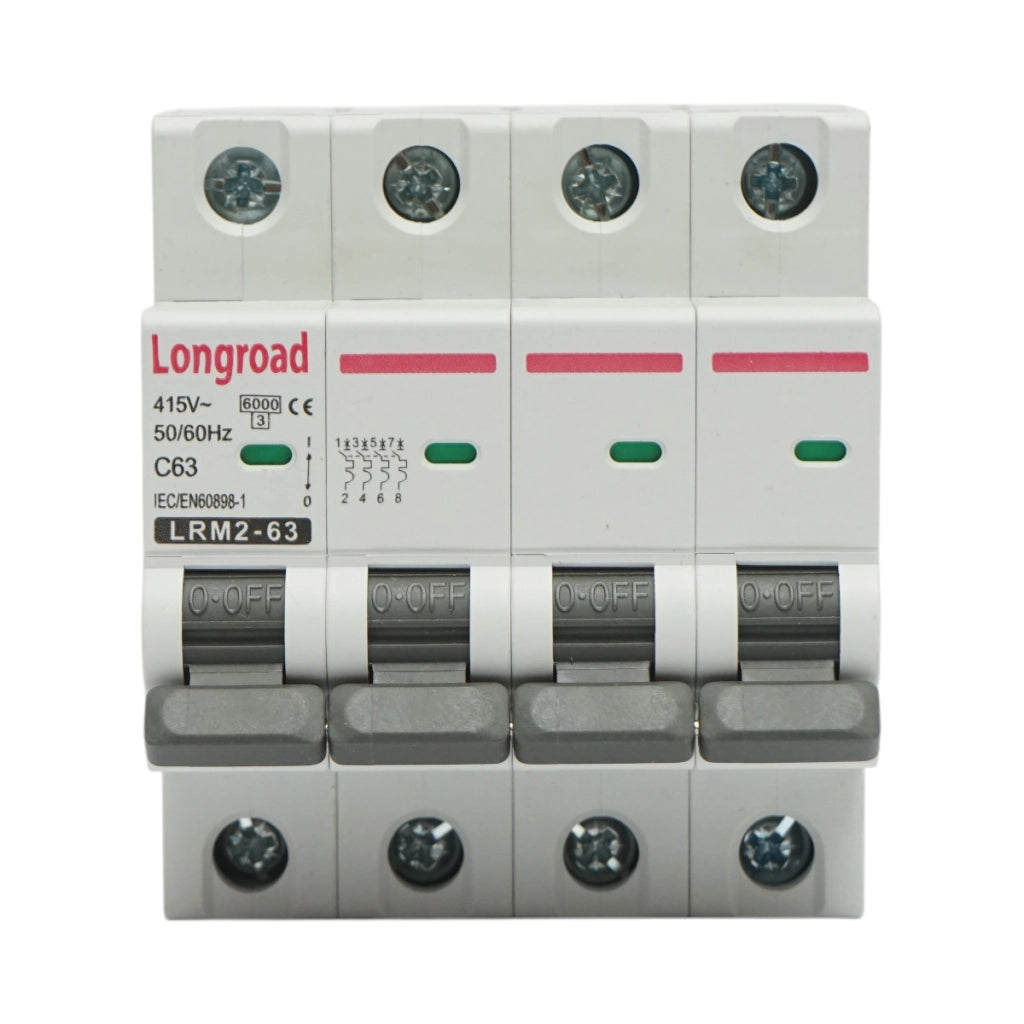 Interruttore automatico tipo 3P+N, 63A 415VAC Longroad