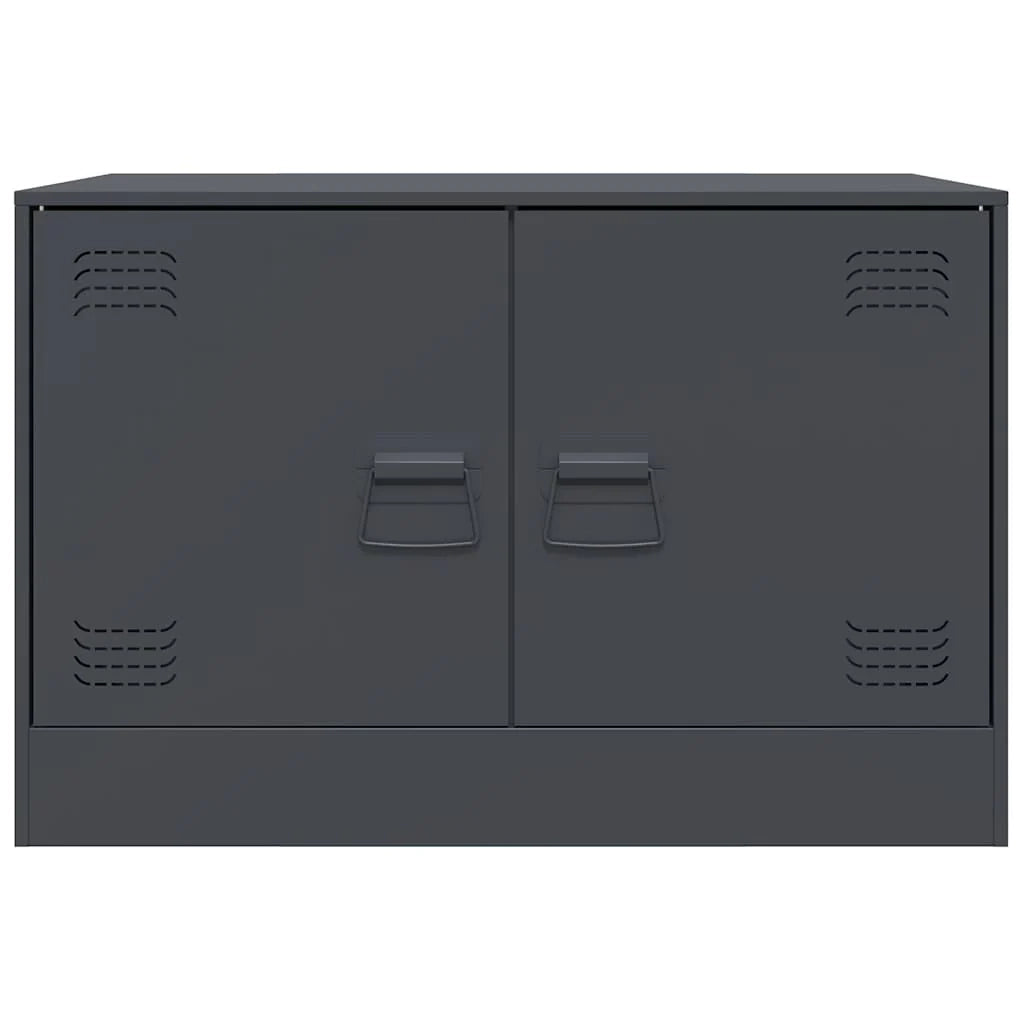 Mobile TV multimediale scaffale TV credenza mobile TV sala da pranzo soggiorno camera da letto 2 pezzi antracite 67 x 39 x 44 cm acciaio antracite 02_0028568