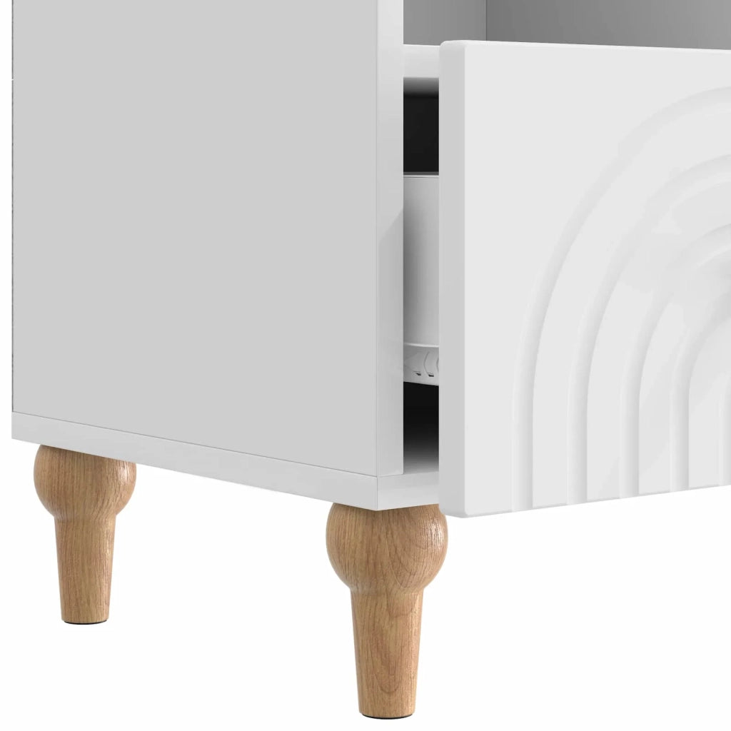 Mobile TV 102 x 34,5 x 50 cm Bianco Lucido Legno ingegnerizzato 894219