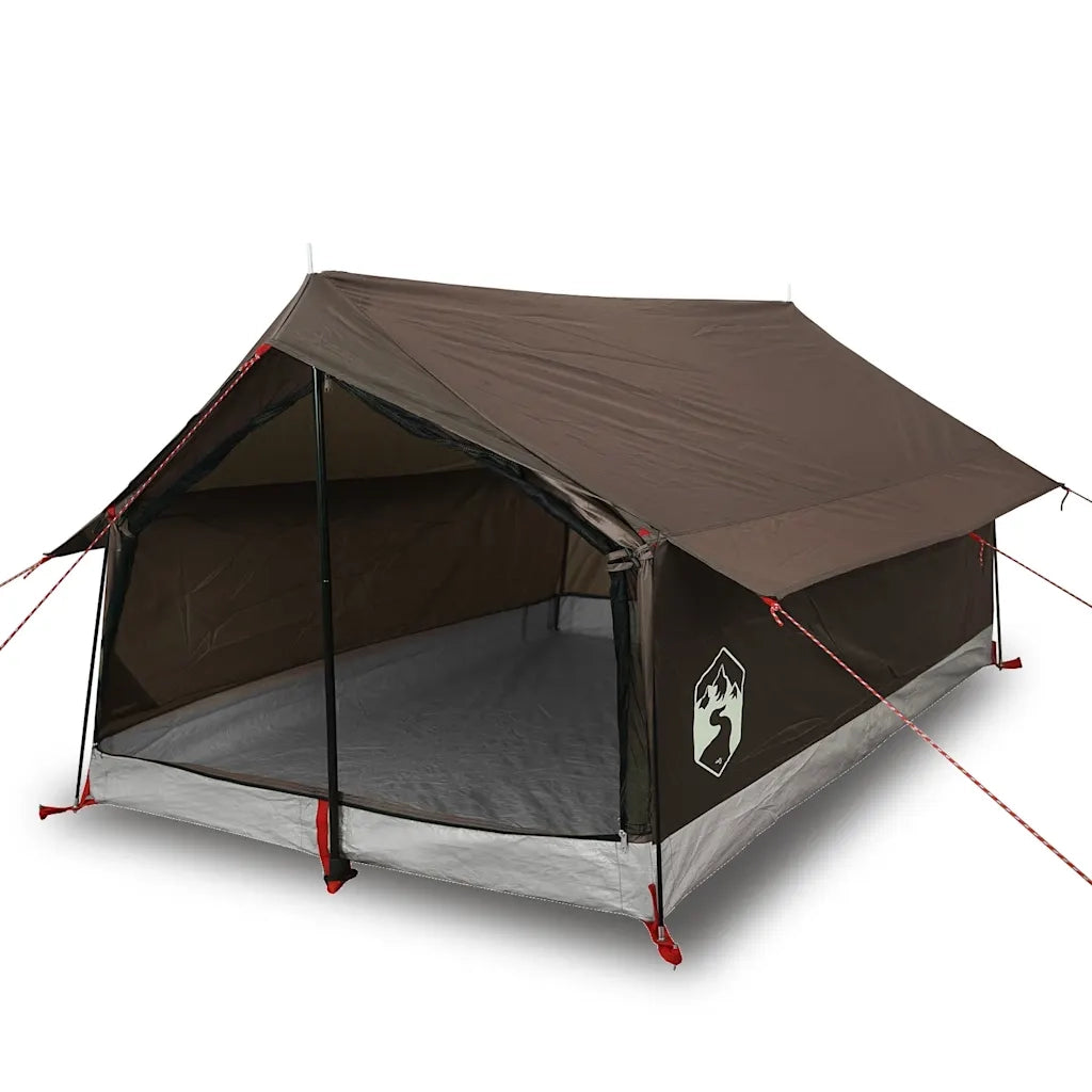 vidaXL Tenda da Campeggio per 2 Persone Marrone Impermeabile