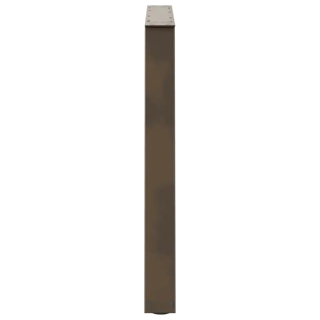 Gambe per tavolo da pranzo a forma di V 2 pz in acciaio naturale 90x(72-73,3) cm 4012579