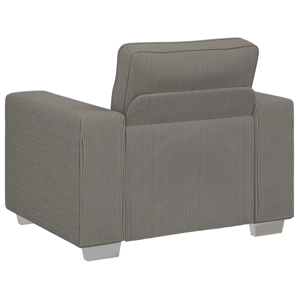 Divano | Divano da soggiorno | Sofa Sedia Grigio Chiaro 100x77x82 cm Tessuto di Velluto a Coste