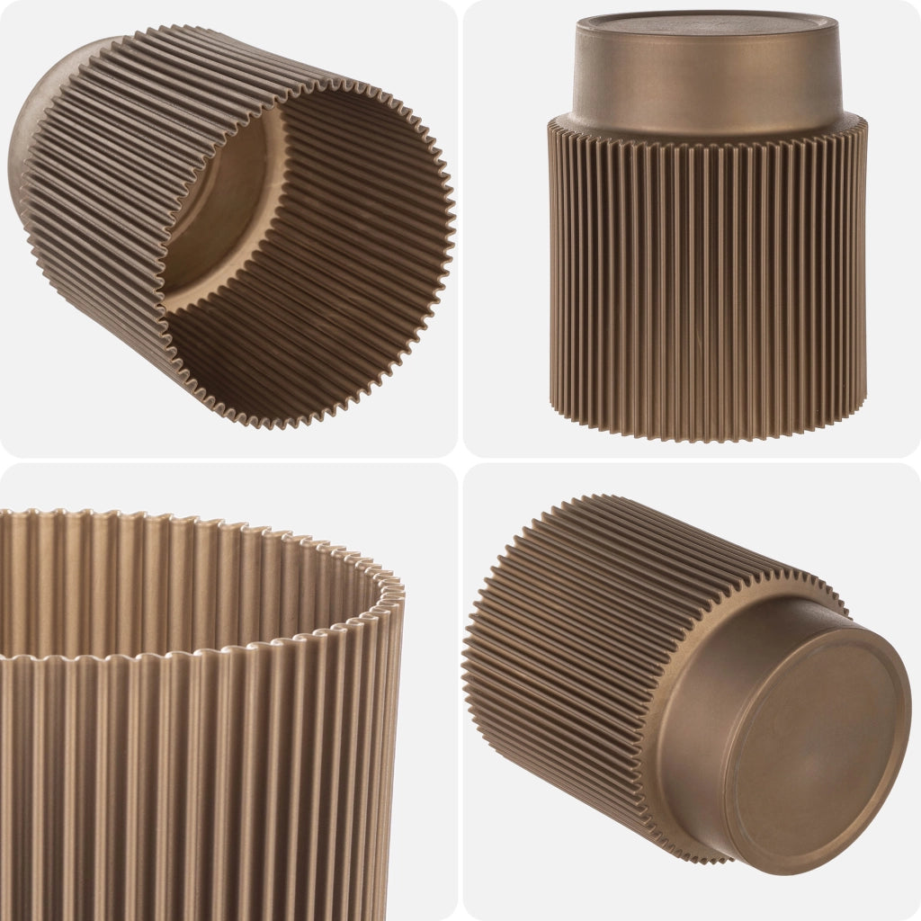 Vaso da fiori KADAX 15 cm, copripianta, vaso da fiori in plastica color oro