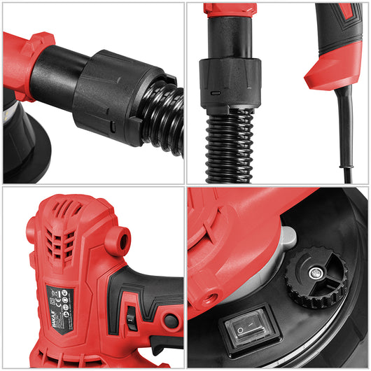 Levigatrice per Muro e Soffitto 900W Pieghevole Aspirazione Automatica con Sacchetto e Luce LED