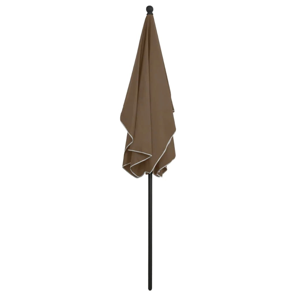 Ombrellone da giardino con palo 210 x 140 cm tortora 02_0008329