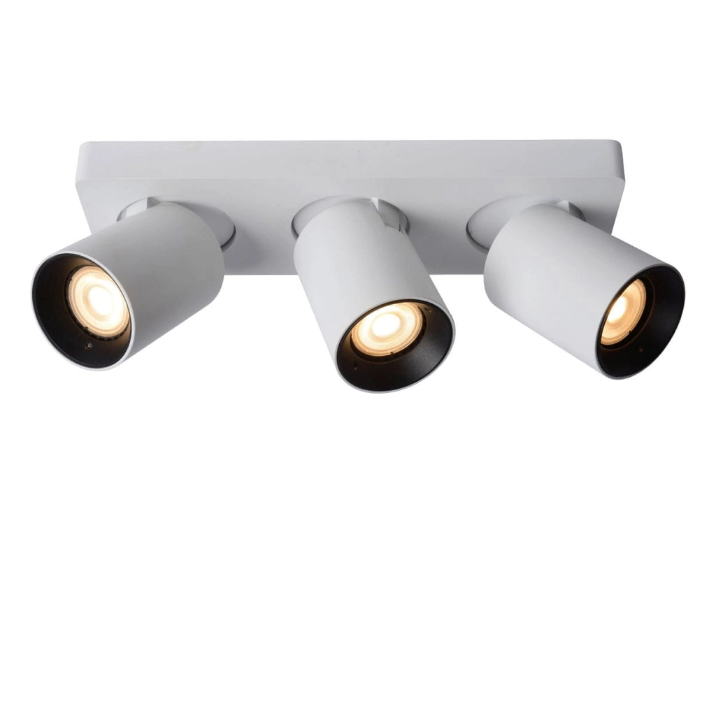 Plafoniera Lucide Nigel bianca 3xGU10 2200K 5W alluminio