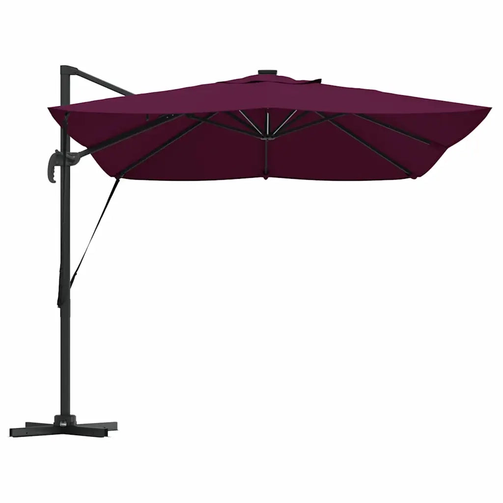 Ombrellone con blocco Rosso Bordeaux 352 x 251 x 265 cm 42003333