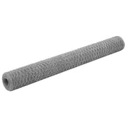 Recinzione in Rete per Pollaio Acciaio Zincato 25x1,2m Argento 143328