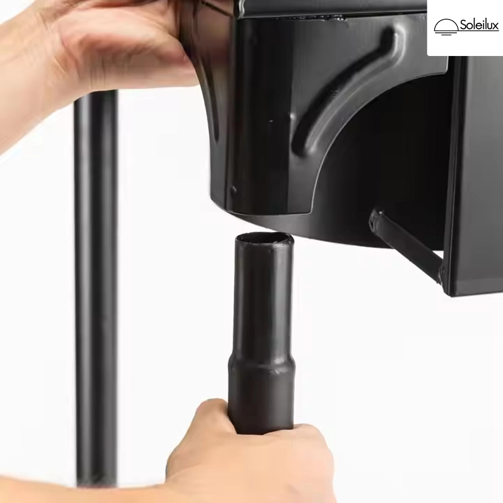 SOLEILUX Fornellone 3 IN 1 Rialzato Da Esterno Gpl Con Accensione Piezo 40x40cm H 81cm