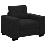 Divano | Divano da soggiorno | Sofa Sedia Nero 100x78x80 cm Velluto