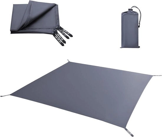 Telo impermeabile - Leggero e trasportabile - Con 12 occhi metallici e tasca per il trasporto - Tarp resistente alle abrasioni per lettini esterni - Ideale per campeggio all'aperto, picnic e escursioni