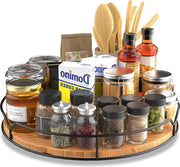 Organizzatore per piatti e spezie a rotazione per cucina e sala da pranzo - griglia a rotazione con superficie anti-slip - organizzatore rotativo per tavolo e armadietto