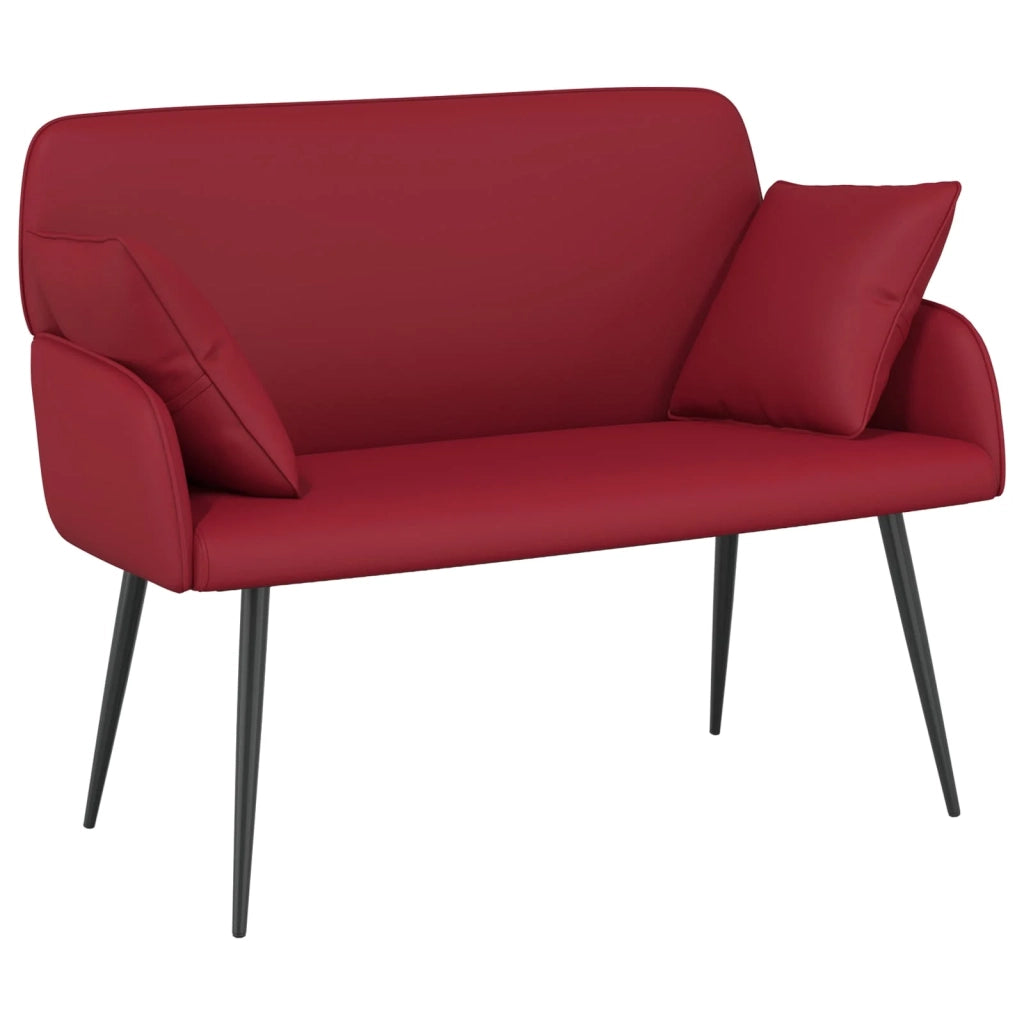 Divano a 2 posti con gambe in metallo 2 posto Rosso Vino 42051011