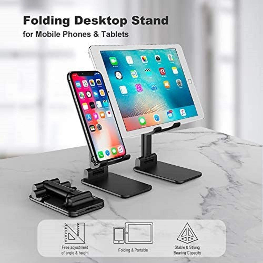 Trade Shop - Supporto Tavolo Pieghevole Per Cellulari Tablet Fino 11" Regolabile Studio Gioco -