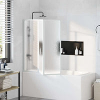 Doccia da bagno a parete 141 x 132 cm 3 Pannelli pieghevoli cod mxl 51213