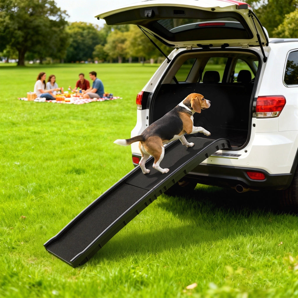 Rampa pieghevole per cani ¨C Xylo ¨C PP antiscivolo nero 155x38,5x15,5cm