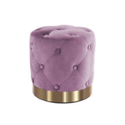 Pouf contenitore Piano in velluto bordeaux e oro