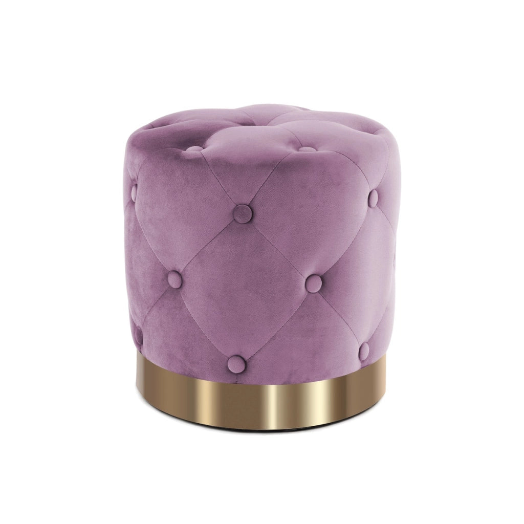 Pouf contenitore Piano in velluto bordeaux e oro