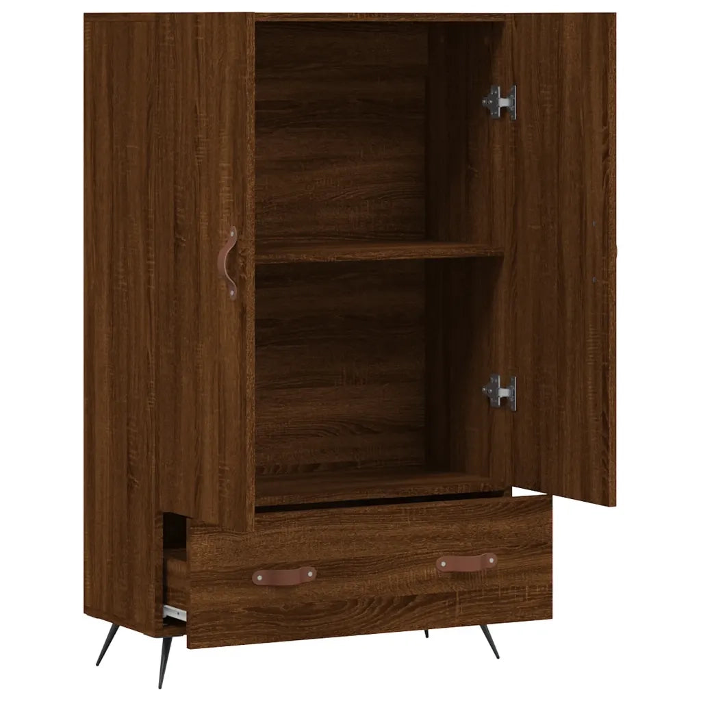 Credenza Rovere Marrone 69,5x31x115 cm in Legno Multistrato 828211