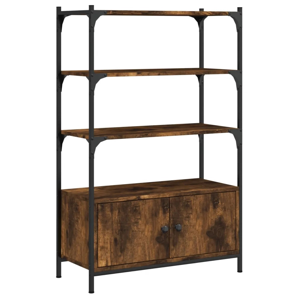 Libreria 3 Ripiani Rovere Fumo 70x30x109,5 cm Legno Multistrato 838995
