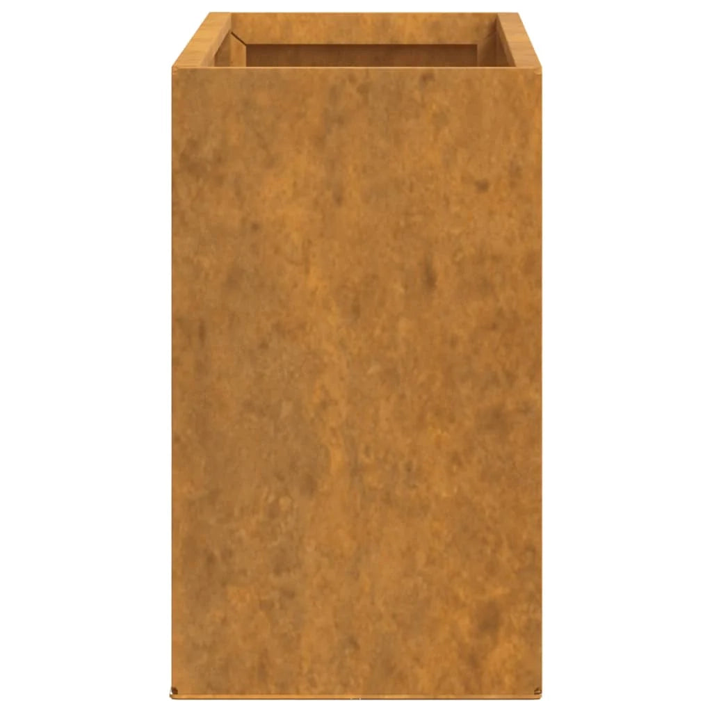 Fioriera aiuola rialzata fioriera aiuola giardino terrazza parete set da 2 acciaio corten arrugginito 53 x 10 x 17 cm marrone 02_0039118
