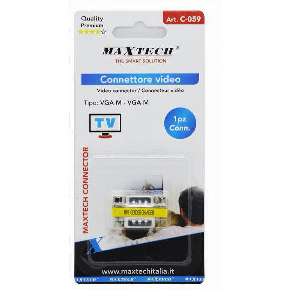 Trade Shop - Connettore Adattatore Convertitore Accoppiatore Vga Maschio-maschio Video C-059 -