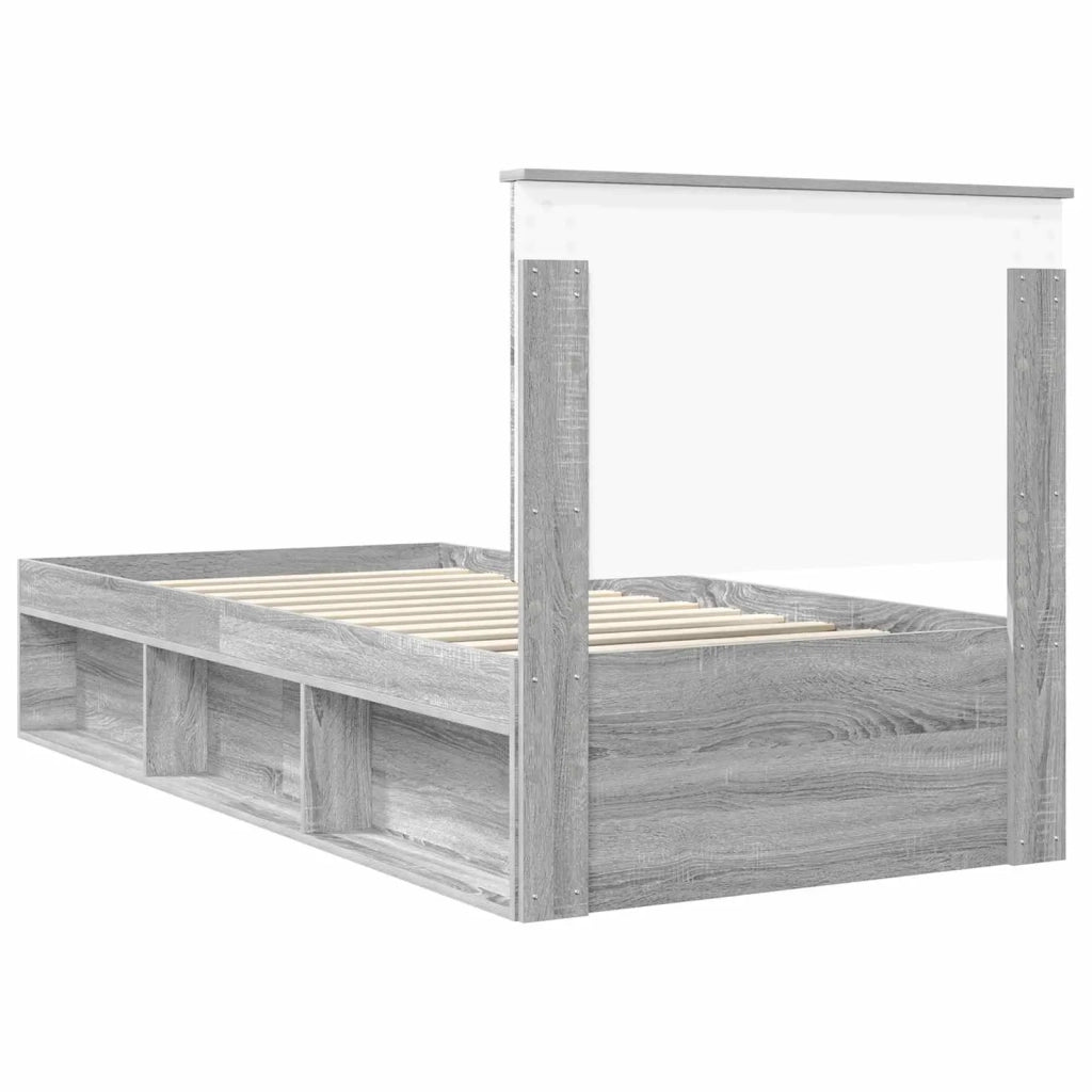 Struttura del letto Grigio Sonoma 90 x 190 cm Pino massello 3411060