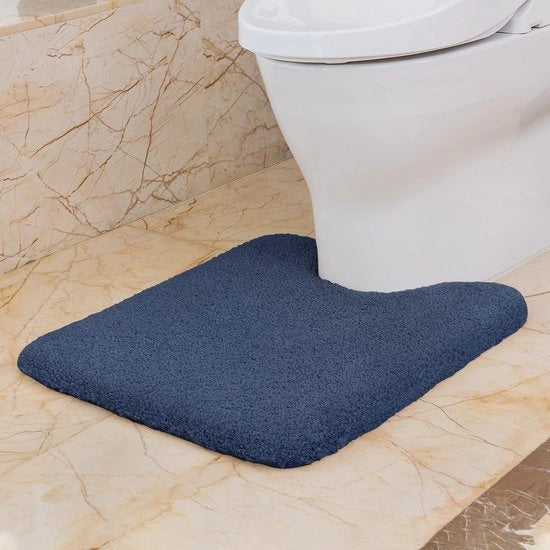 Asciugamano per bagno con spaziatura, asciugamano per bagno antiscivolo, asciugamano per bagno morbido, asciugamano per bagno con microfibra - 50 x 60 cm (blu marino)