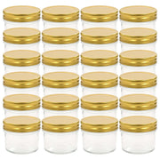 Vaso per Marmellata in Vetro Coperchio Oro 24 pz 110 ml CFW3144202