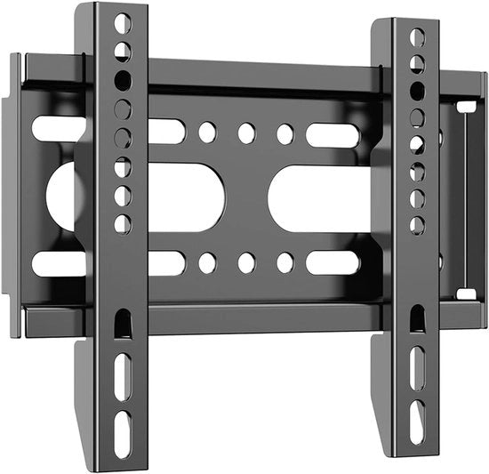 TV-muro supporto, vassoio monitor fisso, bassa profondità, compatibile con la maggior parte degli schermi TV curvi da 14 a 42 pollici, inclusi 19, 24, 28, 29, 32, 38 e 39 pollici, fino a VESA 200 x 200 mm, peso massimo 25 kg.