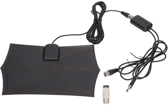 Antenna per TV digitale - 300 miglia di copertura - Nero - Alimentazione USB - Adatto per esterni - 1uoapfhqvz34521