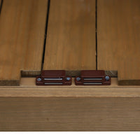 Armadio Porta Attrezzi da Giardino Impermeabile 3 Ripiani in Legno 87x46.5x160 cm