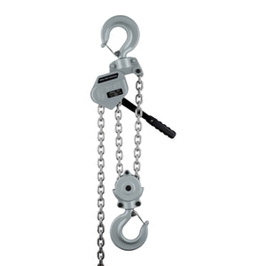 Mini paranco a catena manuale VM6 fino a 6 t, altezza di sollevamento di 1,5 m, in alluminio, per il sollevamento di carichi pesanti