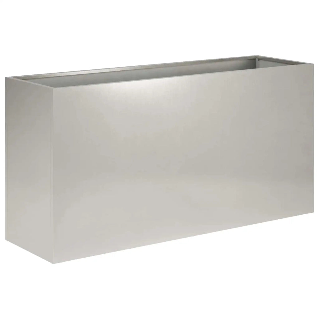 Vaso da giardino 2 pz Argento 100 x 30 x 40 cm Acciaio Inox 8005619