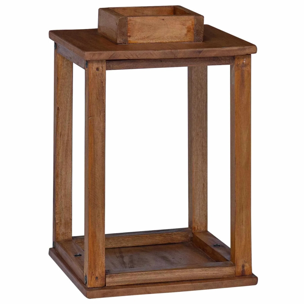 Lanterna 3 pcs Naturale Legno di Mogano