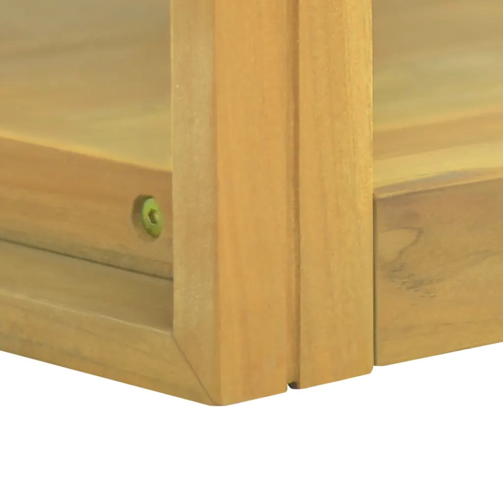 Elegante mobiletto da bagno a parete in legno 90 x 45 x 35 cm in teak naturale 02_0046962