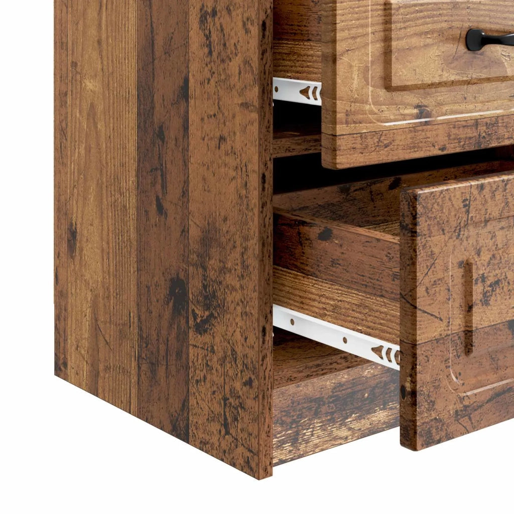 Armadio da Notte con cassetto Legno antico 43 x 34,5 x 44,5 cm 895691