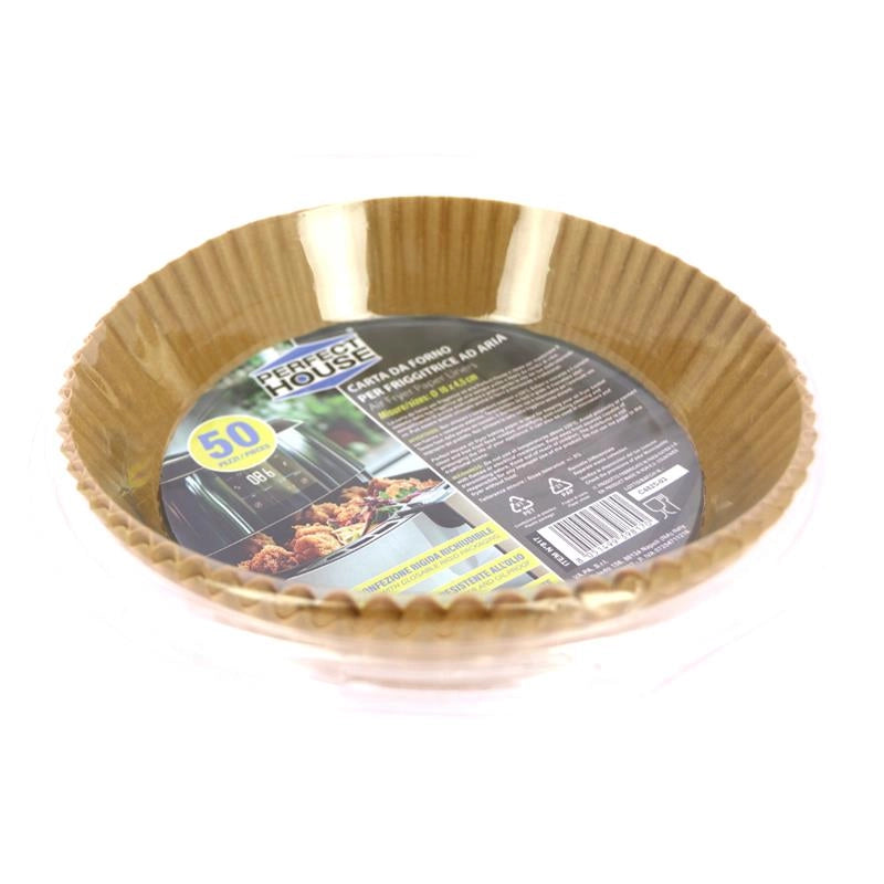 CARTA DA FORNO PER FRIGGITRICE AD ARIA ROTONDA CON CONFEZIONE RIGIDA16X4,5 200PZ