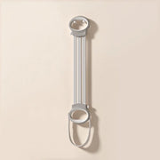 Attrezzatura fitness grigia, accessori fitness, cinture fitness regolabili, attrezzatura bodybuilding, corde Pilates