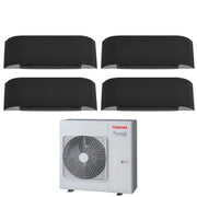 Climatizzatore Condizionatore Toshiba Quadri Split Inverter serie HAORI 10+10+10+10 (9+9+9+9) RAS-4M27U2AVG-E R-32 Wi-Fi Integrato 10000+10000+10000+10000 (9000+9000+9000+9000) Grigio Scuro