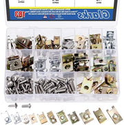 Kit di 183 pezzi di U-clips/schroef assortimento in 11 misure con clip di fissaggio a viti Phillips per motoriera, spaliera, parafango, paraurti e interno del cruscotto