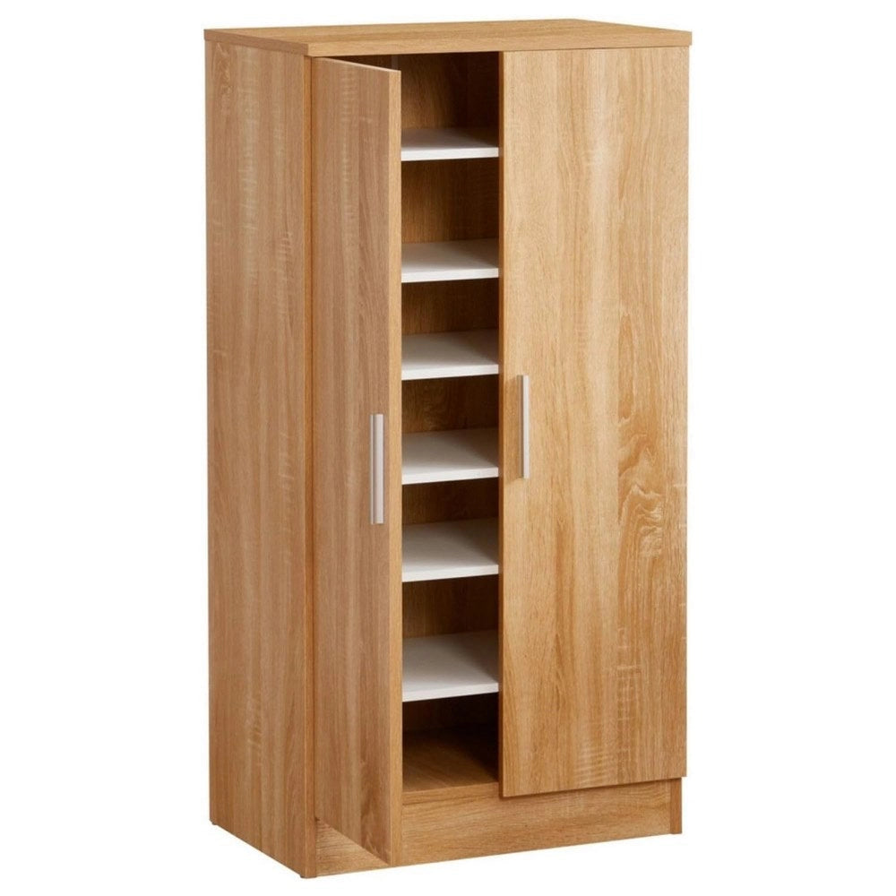 Scarpiera 2 Ante 108x55x36 cm in legno rovere chiaro
