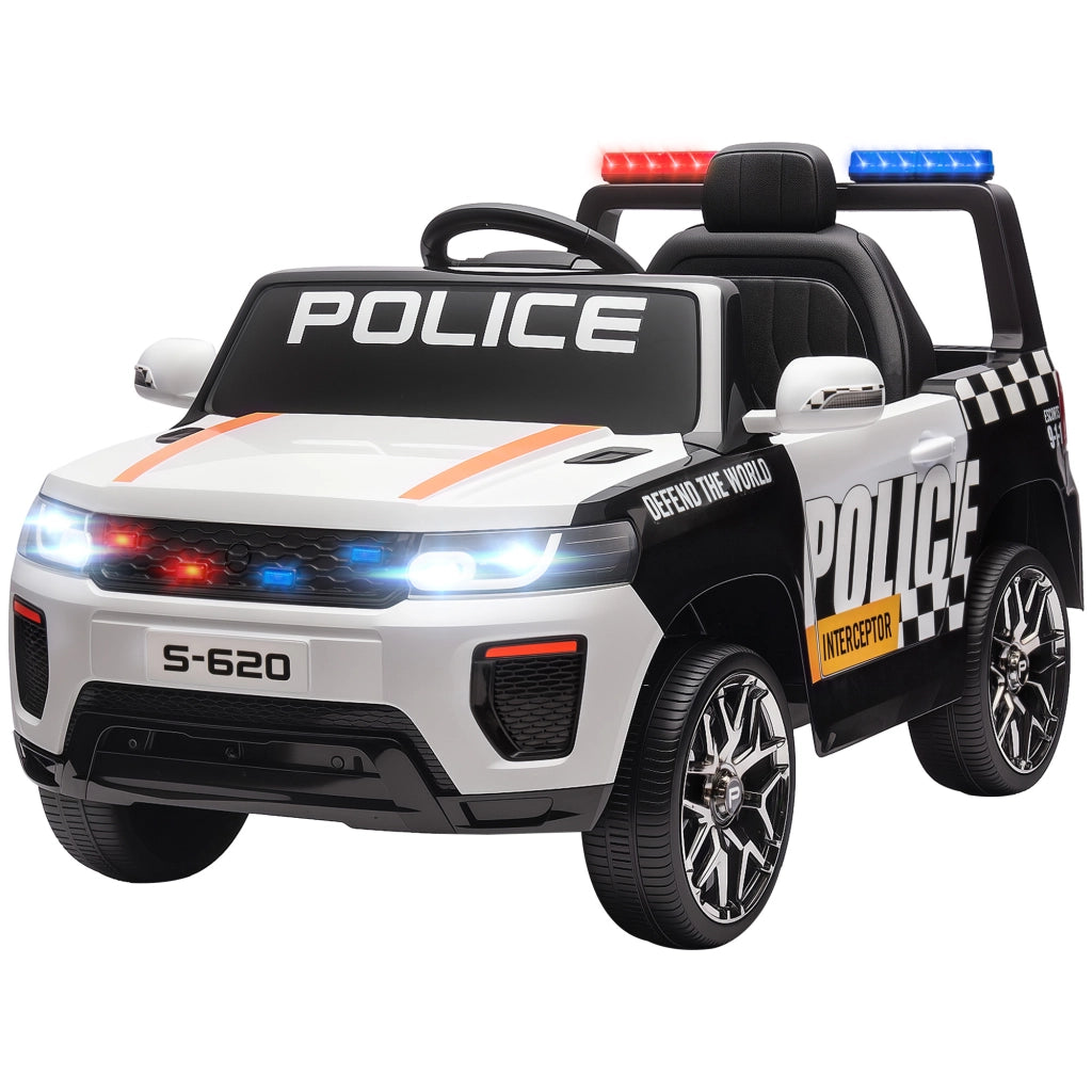 Auto Polizia Elettrica per Bambini ¨C Minimal ¨C Bianco