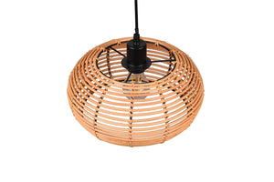 Lampada a Sospensione da Interno Attacco E27 in Tessuto Naturale