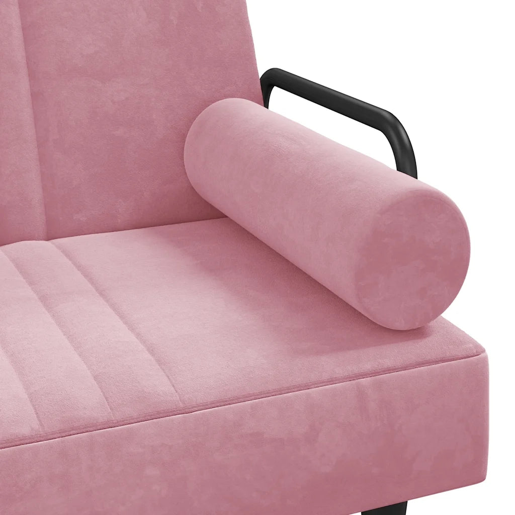 Divano letto | Sof¨¤ letto | Letto singolo con Braccioli Rosa in Velluto