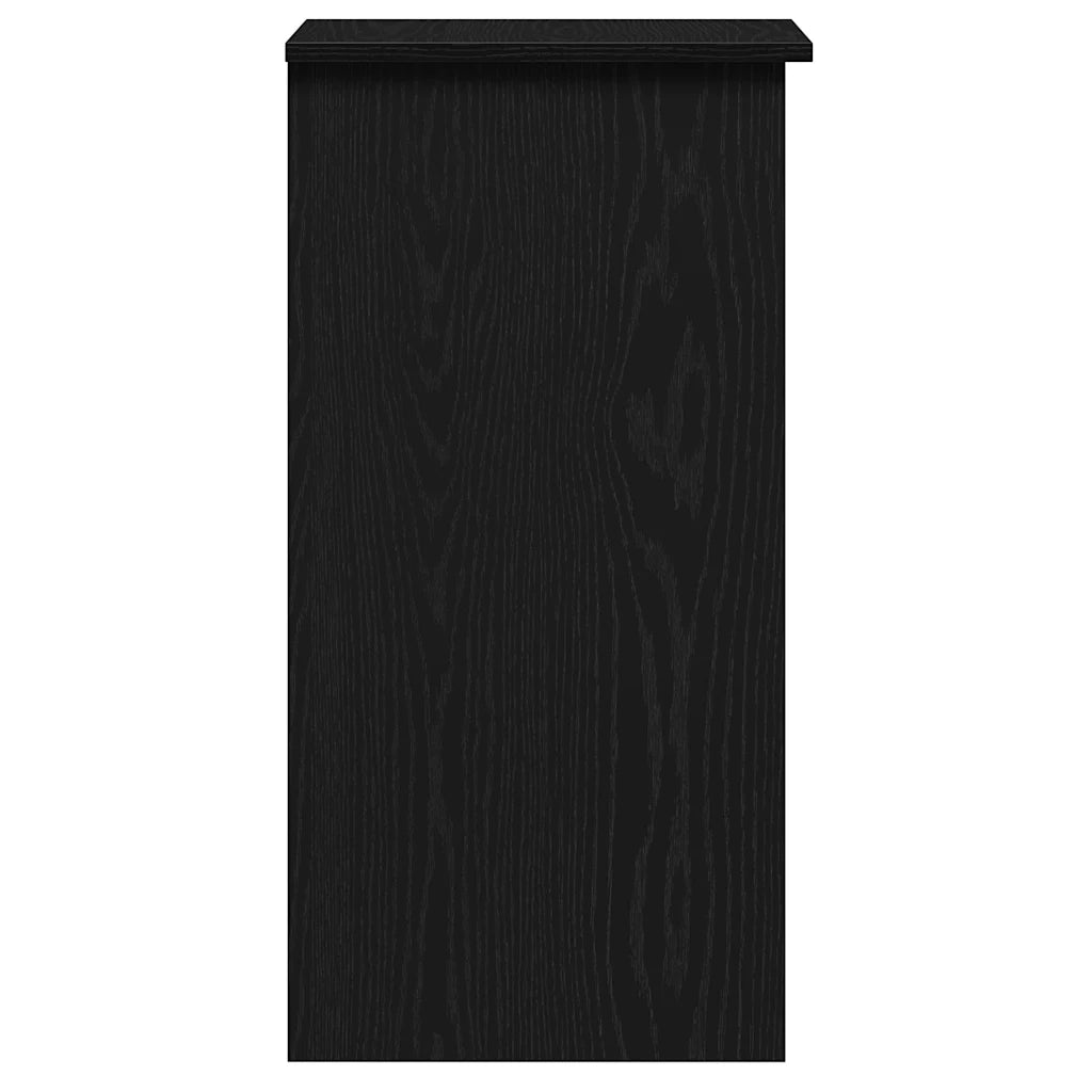 Scrivania | Tavolo da Ufficio con Mensole Nera 84x40x78 cm in Legno Multistrato
