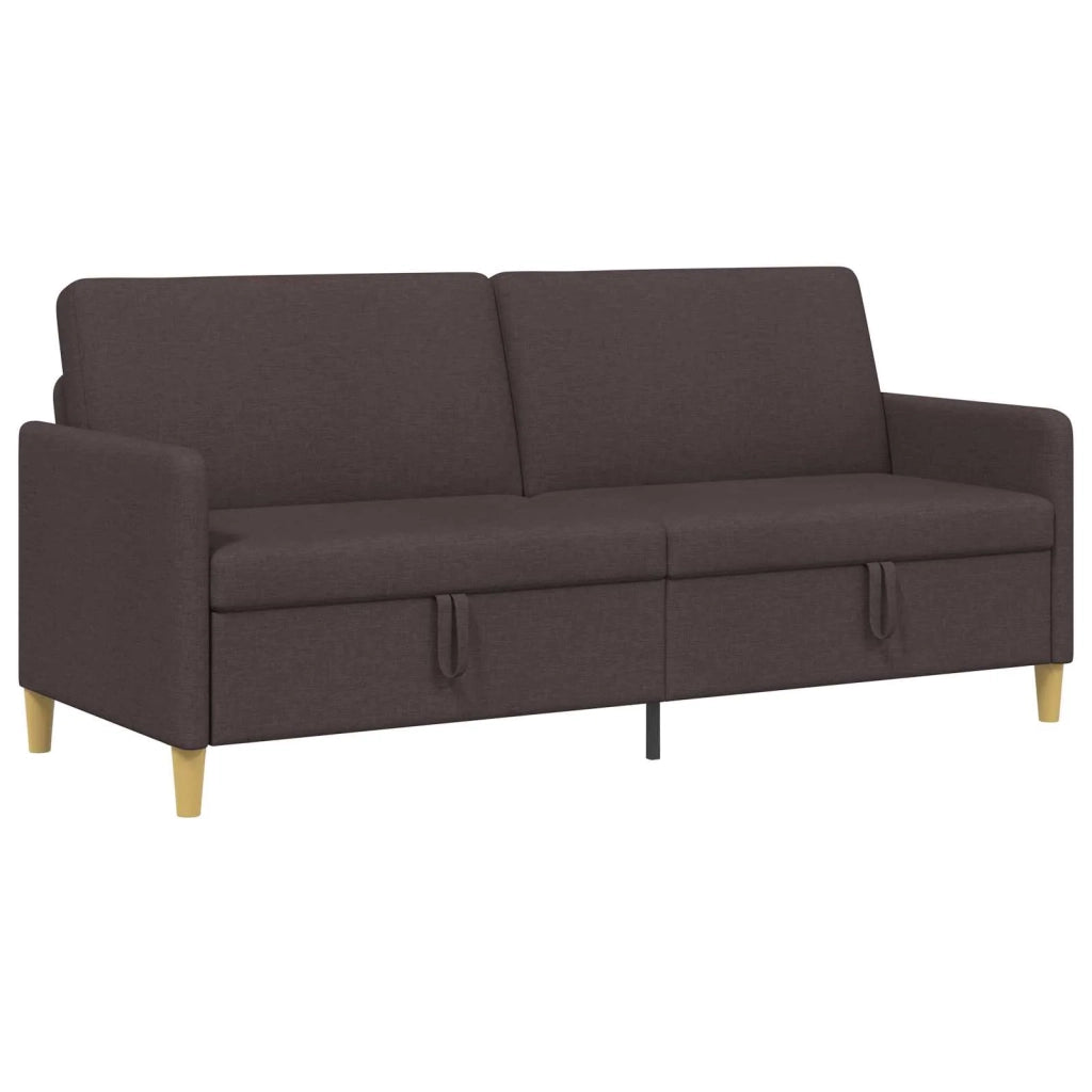 Divano con Storage Marrone Scuro 192 x 78 x 87 cm Poliestere 42036979
